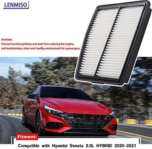 Въздушен филтър на двигателя LENMISO е Съвместим с Hyundai Sonata 2.0 L HYBRID 2020-2021