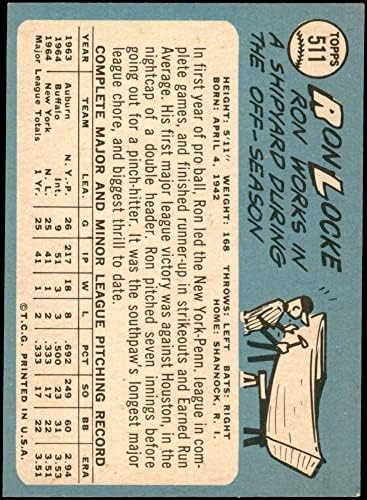 1965 Topps 511 Рон Лок Ню Йорк Метс (Бейзболна картичка), Ню Йорк Метс