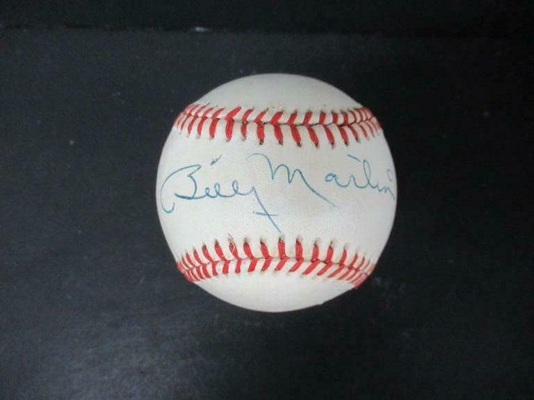 Бейзболен автограф с автограф Били Мартин Auto PSA/DNA AI00782 - Бейзболни топки с Автографи