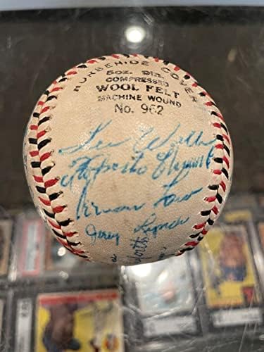 1956 Екипът на Питсбърг Пайрэтс подписа бейзболен договор с Роберто Клементе 31 Auto Jsa - Бейзболни топки с автографи