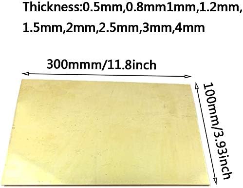 Промишлени Материали H62 Cu 100mmx300mm, чист Меден лист 1mmx100mmx300mm YIWANGO Brass Copper Sheet Metal Plate Raw Охлаждане на Промишлени, 1mmx100mmx300mm