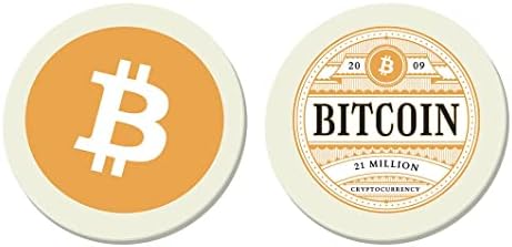 Bitcoinmerch.com - Каменни подложки за усвояване на биткойн-бира (комплект от 2 броя)