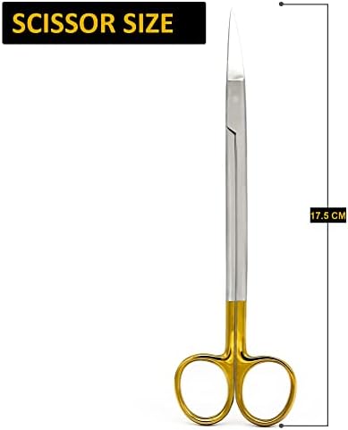Ножици Deen TC 180 мм с Извити Златни дръжка, Ножици, с остриета от волфрамов карбид Много остри и силни