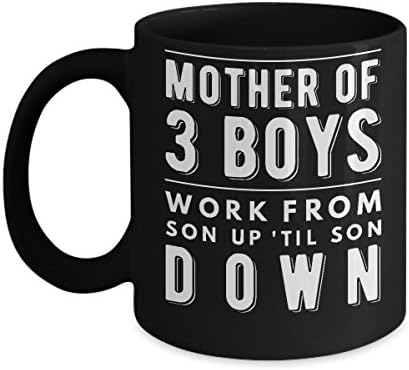 Майка на три 3 Момчета Чаша Подарък от Сина си за Деня на майката Забавно чашата за Кафе