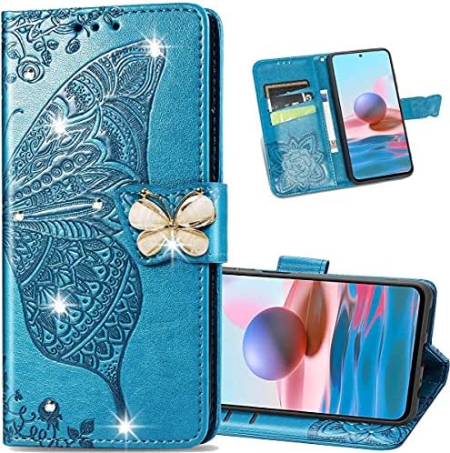 CCSmall Motorola One 5G Ace (2021) Чанта-портфейл с 3D Релефно под формата на пеперуди, Тънки Флип От Изкуствена кожа С Магнитна закопчалка, Отделение за кредитни карти, Титуляр, Ка?