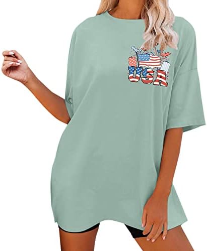 Дамски Модни Риза Dish Top, Подходяща за блузи свободно Намаляване на големия размер, с къс ръкав, Комплект тениски за