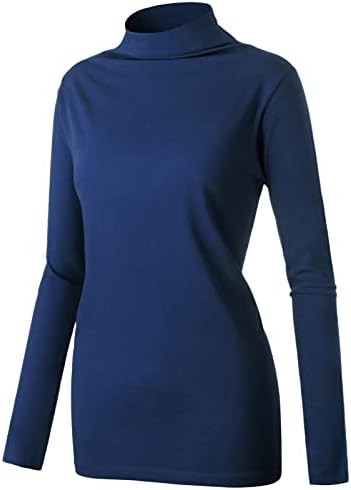 Дамски Блузи с имитация на Turtlenecks GIVON с дълги ръкави Класически, Намаляване, Ризи Базов слой