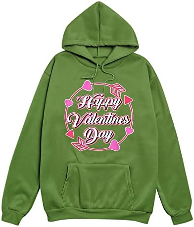 2023 Честит Свети Валентин, за Дамски Модни Блузи, Блузи с Сладък Стрелка във формата на Сърце, Графична Туника С Дълъг