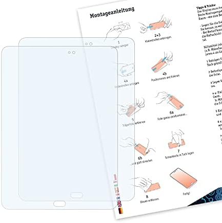 Защитно фолио Bruni, Съвместима със защитно фолио за Samsung Galaxy Tab S2 9.7, Кристално Чиста Защитно фолио (2 ПЪТИ)