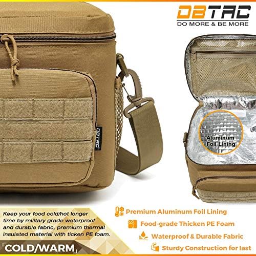 Чанта DBTAC за пистолет среден размер от 2 до 4 броя (кафяв) + Тактически чанта за обяд (кафяв), издръжлив Материал,