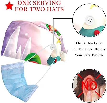 2 Опаковки прекрасни Коледни кепок с Фламинго, Коледна Рокля, Работни шапки с превръзка на пот за Жени и мъже, буйна