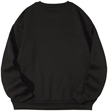 OYOANGLE Мъжки Пуловер с дълъг ръкав и кръгло деколте и Графичен Дизайн, Hoody, Ежедневни Тениска