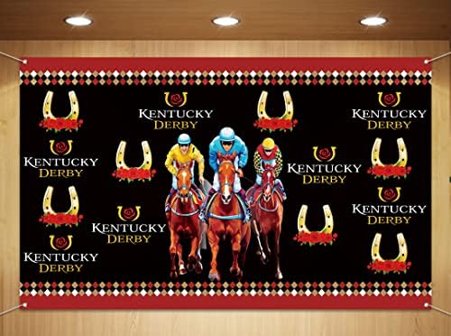 Sunwer Kentucky Derby Photo Booth Background Run for The Roses конни Надбягвания декорация за Партита На Закрито, На