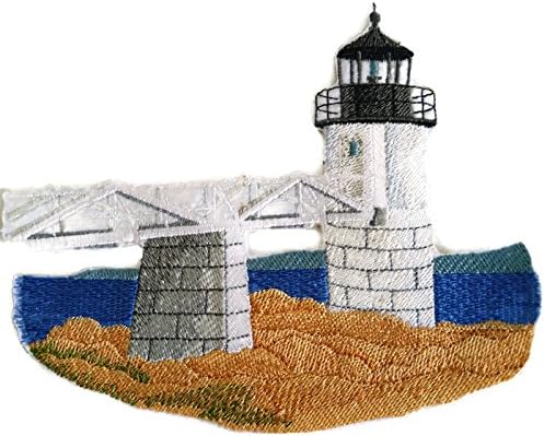 Обичай и уникален фар [Marshall Point Lighthouse], бродирана на желязо нашивке [7,06 * 5,85] [Произведено в САЩ]