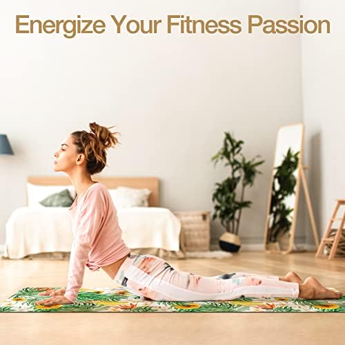 Homaisson Вегетариански Замшевый килимче за йога: 4 мм Сгъваема Пътен килимче за йога за жени | Нескользящий подложка за упражнения от ТПЭ - Ултра Впитывающий подложка з?