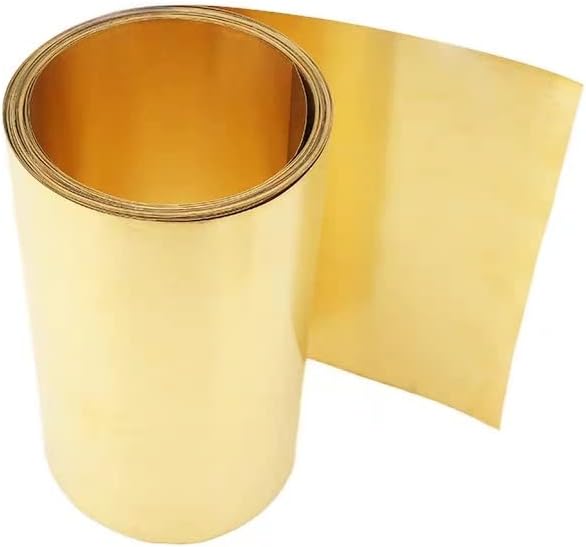Дебелина от от 0.01 mm до 0,1 mm 1 м /Ролка, Тънка ивица от латунного лист, Златна филм, Плоча от месинг фолио, с Висока чистота H62 (Размер: 0,03 х 100 мм 1 м)