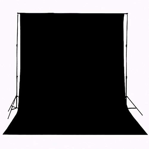 Фон HMTfoto Плътен Черен Фон Муслиновый Портрета на Фона на Екрана, за Снимка на Фона на Видео чрез търг (5x7ft, черен)