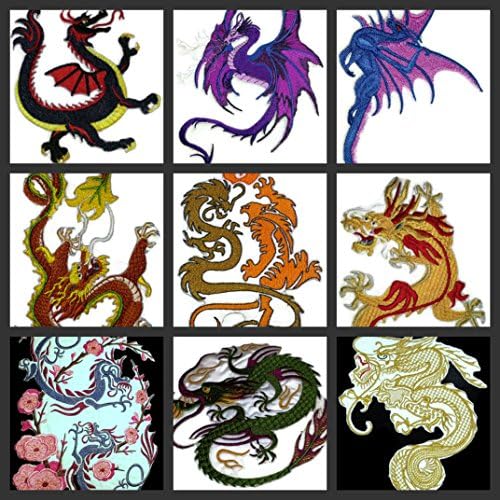 Обичай Легендарен Митичен Уникален Dragon [Летящ Корейски дракон] Бродерия На Желязо нашивке [6.26 5.28] [Произведено
