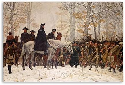 Лоша Голям Джордж Вашингтон във Valley Forge, Война за независимост, Художествен Плакат на Платно и Стенни Художествена