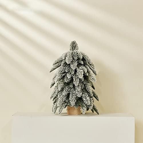 Коледно Дърво, Имитация На Бор Норби Стекающийся Скреж Настолна Елха Снежна Покривка