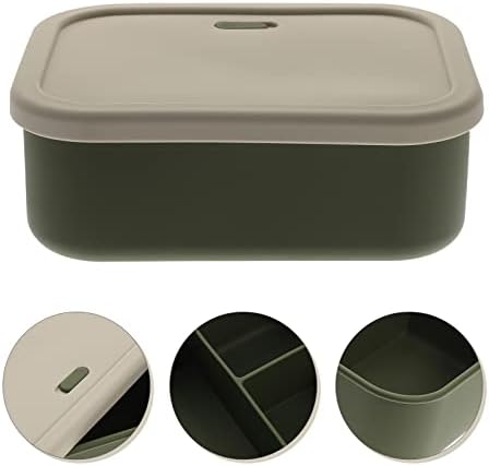 Стъклена кутия за Bento SHERCHPRY Контейнери за Закуски Силиконова Кутия За Обяд Bento Box Контейнер За Храна Сгъваем