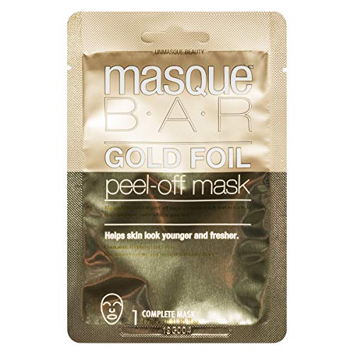 Подаръчен комплект masque BAR От Златно фолио — 1 Маска—лист От Златно Фолио за лице — 2 Ексфолиращи Маски От Златно