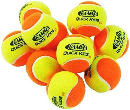 Тренировъчните топки за тенис Gamma Quick Kids (Transition): 36 червени, оранжеви 60 или зелени 78 точки (скорост на
