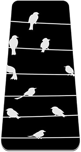 Дебела подложка за йога Siebzeh Bird On Wire Премиум-клас, в екологично Чист Гумена подложка за здраве и фитнес, нескользящий