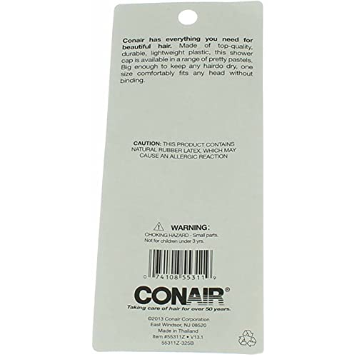 Шапка за душ Conair Обичайната диаметър 18 см 1 бр (опаковка от 2 броя)