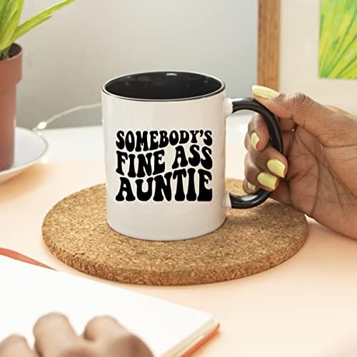 YouNique Designs Aunt Coffee Cup – Преносим Кафеена чаша 11 грама, Забавни чаши за Кафе BAE Best Aunt Някога, Подаръци