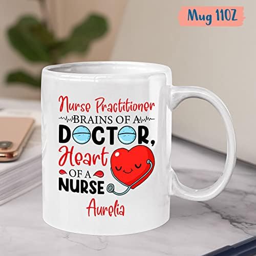 Кафеена Чаша за лекари и медицински сестри, Персонализирана Чаша за Практикующей медицински сестри с име, Подарък на