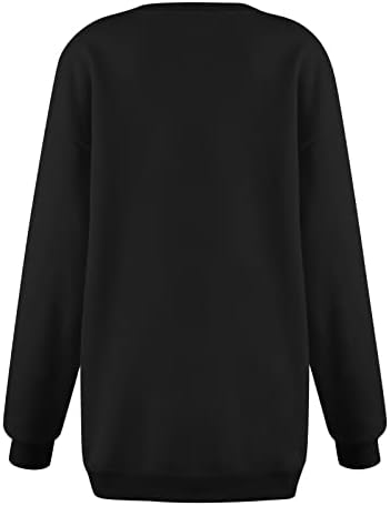NOKMOPO/ Дамски Hoody, Пуловер с принтом на Деня на Св. Патрик, който е Кръгъл Отвор, Занижена раменете, Блуза с Дълги