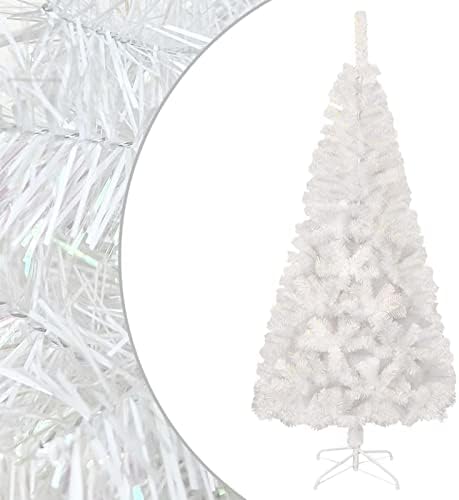 Изкуствена Коледна елха Gecheer с Переливающимися Върховете, Бял PVC 94,5, Въплъщение на Коледа мечтите си в Реалност,