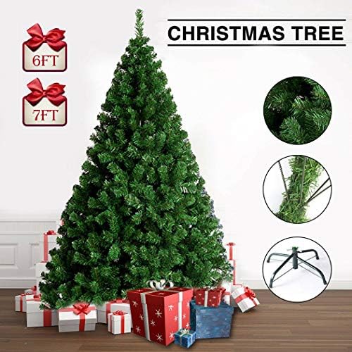180 см Зелена Традиционната Изкуствена Елха Уши Дърво Метална Поставка Навесная Изкуствена Коледна Елха Празничен Декор-a