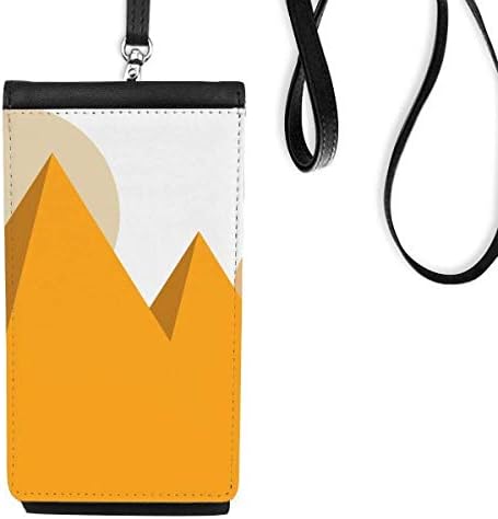 Египет Жълто Сфинкс Пирады Слънцето Телефон В Чантата Си Портфейл Окачен Мобилен Калъф Черен Джоба