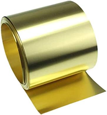 Zerobegin Латунная Листа Лента H62 тя е устойчива против корозия Златна Лента Рулонная Фолио за обработка на метали,