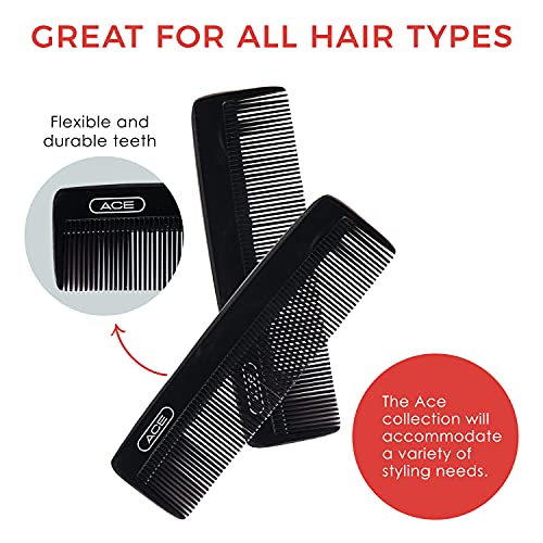 Гребен за коса ГУДИ Ace Classic Боби Pocket and Purse - 5 см, черно - Отлично подходящ за всички типове коса - Тънка