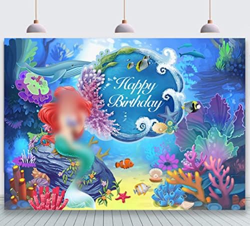 Малки Момичета честит Рожден Ден на Фон в Морето Коралов Риф Тропически Риби Рожден Ден Снимка Фон Детски Вечерни Аксесоари