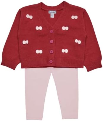 Великолепен комплект Трикотажни Пуловери с дълъг ръкав за малки момичета, застегивающийся на копчета