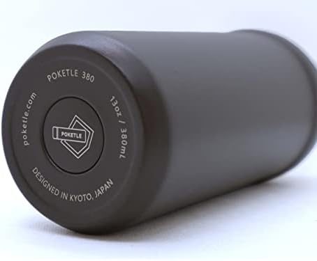 Лична изолирано бутилка Poketle - Чаша от неръждаема стомана - Лек - Подходящ за топли и студени напитки - 380 мл - Пясъчно