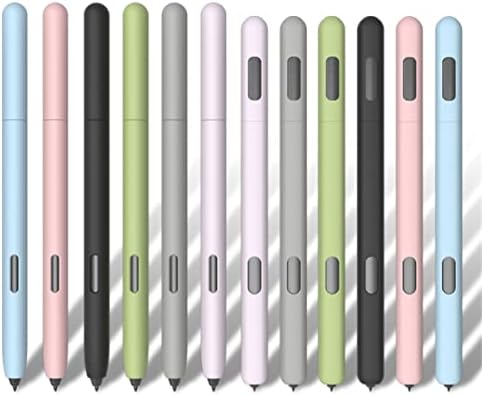 2 Опаковки Силиконов калъф с хубав дизайн, съвместим с Samsung Galaxy Tab S7/S7 +/S7 FE/S8/S8 +/S8 Ultra S Pen, защитен калъф за кожата, нескользящий на притежателя, с гладка дръжка (синьо + р
