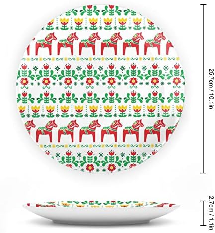 Шведската Кон е Дала от Костен Порцелан Декоративна Чиния Керамични Плочи плавателни съдове с Поставка за Дисплей за