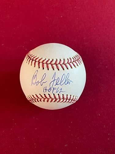 Боб Фелер, с автограф (MLB) Официалният представител на бейзбол INS (Рядък / Ретро) Индианците - Бейзболни топки С Автографи