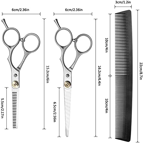 Комплект Ножици за Подстригване от 4 теми, Набор от Професионални Ножици за Подстригване на коса SourceTon с Режещи Ножици,