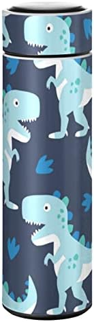 Бутилка за вода Glaphy с модел на Динозавър, 12 унции, Не съдържа BPA, Неръждаема Стомана, Изолиран Бутилка за Вода,