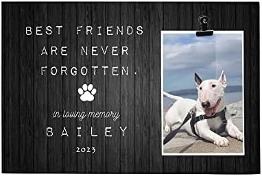 Най-добрите приятели никога не са забравени, В любов памет куче ТЕРИЕР Персонални Рамка За Клип В Памет на Кучето, Подарък