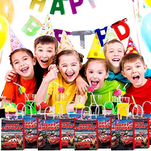 16ШТ Cars Lightning Mcqueen Аксесоари за Парти в чест на рождения Ден, Чанти за Парти в чест на рождения Ден на Гръмотевична Cars Mcqueen Украса за Парти в чест на рождения Ден