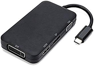 4 в 1 USB-C USB 3.1-HDMI Цифров AV адаптер DVI VGA DP DisplayPort, 0,2 м