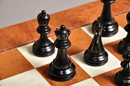 The House of Staunton - Луксозен шах набор от Рейкявик - Само фигурата на Цар - 3,75 инча - Златно розово дърво и эбонизированный