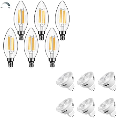 Led лампа Linkind MR16 с регулируема яркост, GU5.3 с led светлини E12 Candelabra Капацитет от 60 Вата в изражение, Крушки